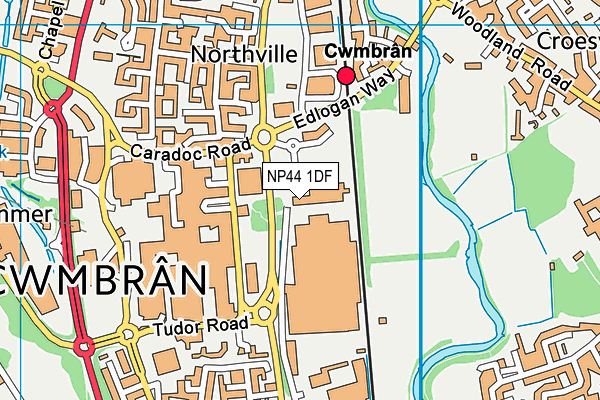 NP44 1DF map - OS VectorMap District (Ordnance Survey)