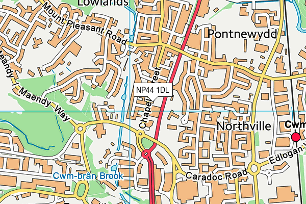 NP44 1DL map - OS VectorMap District (Ordnance Survey)