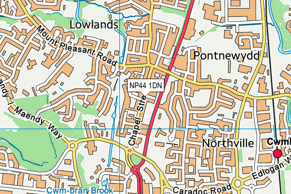 NP44 1DN map - OS VectorMap District (Ordnance Survey)