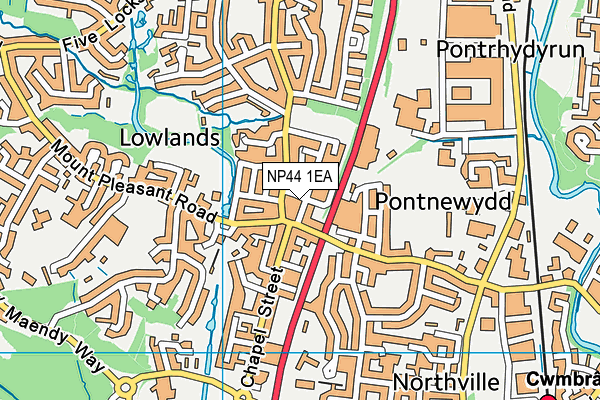 NP44 1EA map - OS VectorMap District (Ordnance Survey)