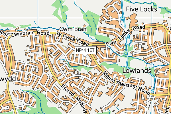 NP44 1ET map - OS VectorMap District (Ordnance Survey)