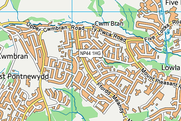 NP44 1HG map - OS VectorMap District (Ordnance Survey)