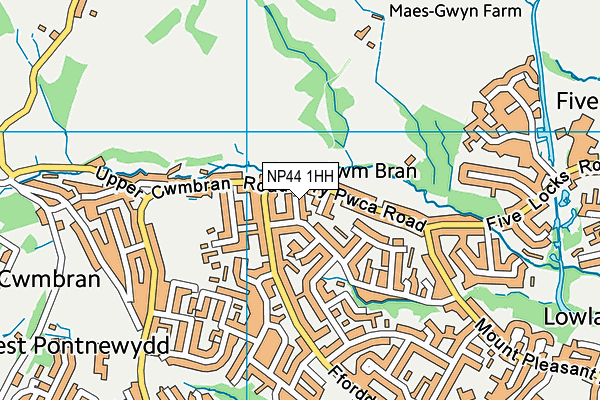 NP44 1HH map - OS VectorMap District (Ordnance Survey)