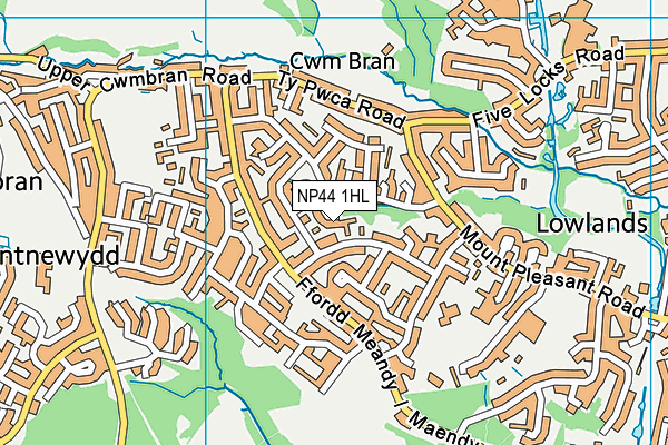 NP44 1HL map - OS VectorMap District (Ordnance Survey)