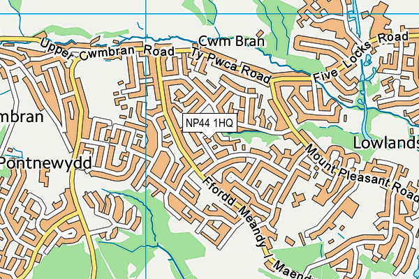 NP44 1HQ map - OS VectorMap District (Ordnance Survey)