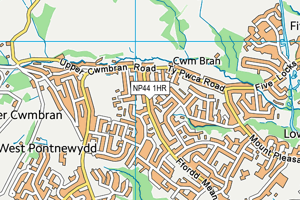 NP44 1HR map - OS VectorMap District (Ordnance Survey)