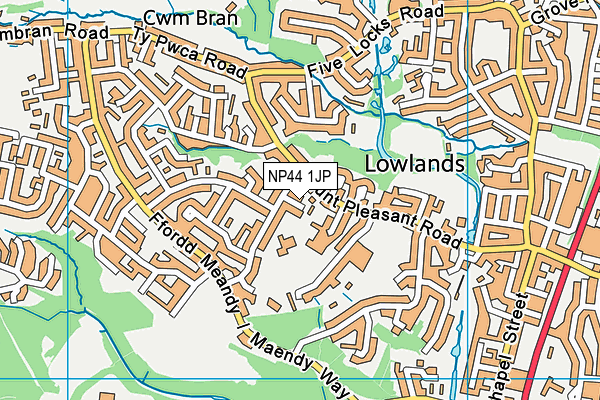 NP44 1JP map - OS VectorMap District (Ordnance Survey)