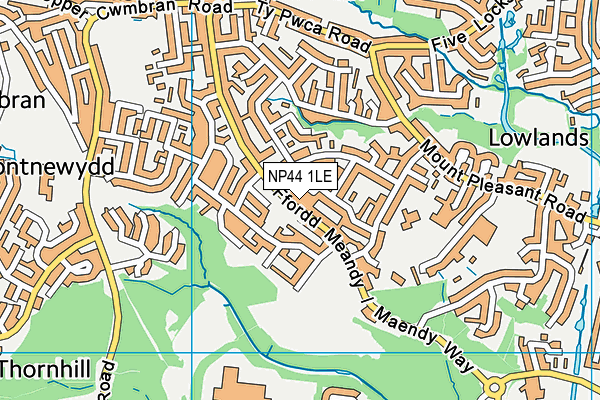 NP44 1LE map - OS VectorMap District (Ordnance Survey)