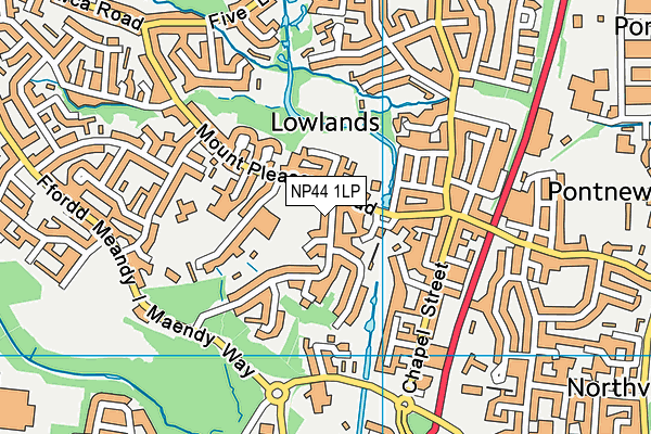 NP44 1LP map - OS VectorMap District (Ordnance Survey)