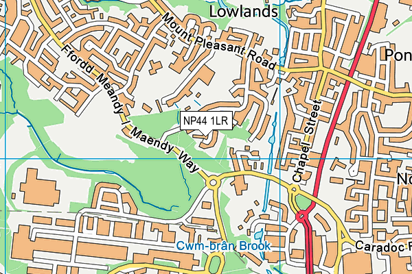 NP44 1LR map - OS VectorMap District (Ordnance Survey)