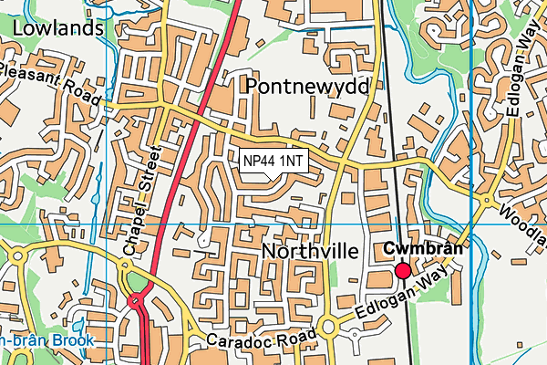 NP44 1NT map - OS VectorMap District (Ordnance Survey)