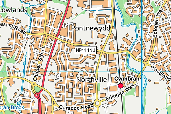NP44 1NU map - OS VectorMap District (Ordnance Survey)