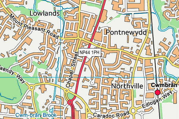 NP44 1PH map - OS VectorMap District (Ordnance Survey)