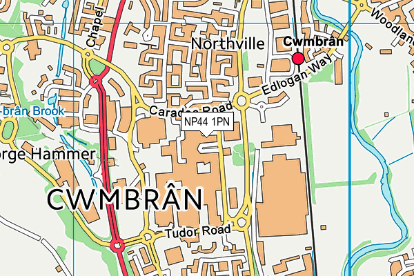 NP44 1PN map - OS VectorMap District (Ordnance Survey)