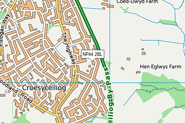 NP44 2BL map - OS VectorMap District (Ordnance Survey)