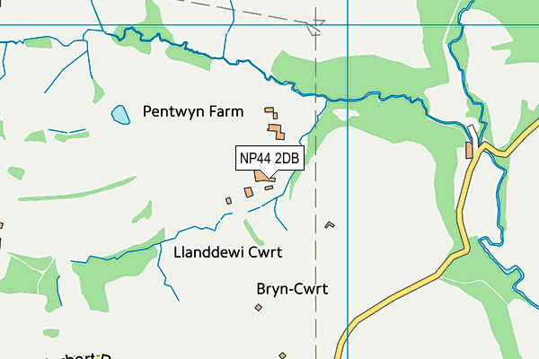 NP44 2DB map - OS VectorMap District (Ordnance Survey)