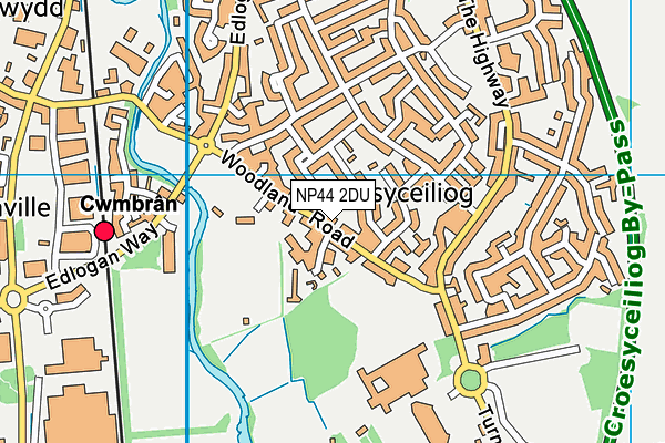 NP44 2DU map - OS VectorMap District (Ordnance Survey)