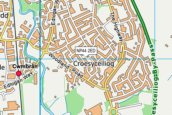 NP44 2ED map - OS VectorMap District (Ordnance Survey)