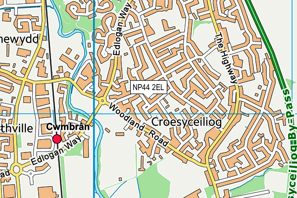 NP44 2EL map - OS VectorMap District (Ordnance Survey)