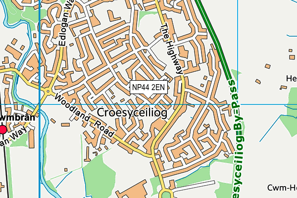 NP44 2EN map - OS VectorMap District (Ordnance Survey)