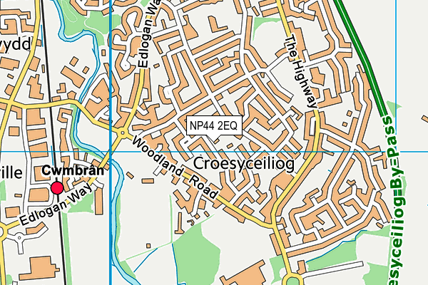 NP44 2EQ map - OS VectorMap District (Ordnance Survey)
