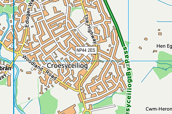 NP44 2ES map - OS VectorMap District (Ordnance Survey)