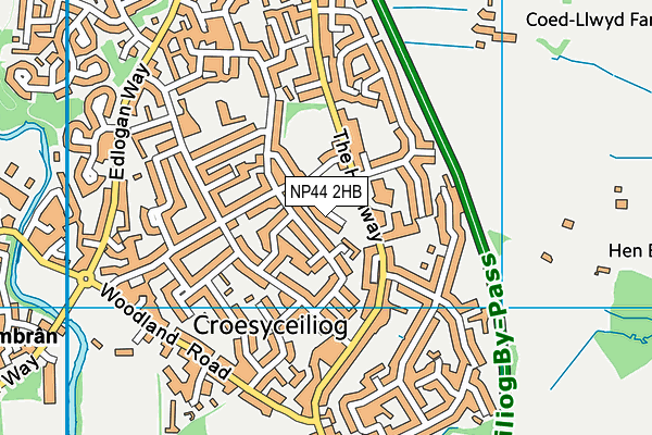 NP44 2HB map - OS VectorMap District (Ordnance Survey)