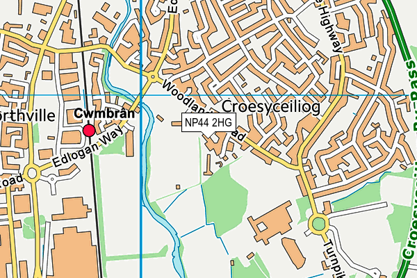 NP44 2HG map - OS VectorMap District (Ordnance Survey)