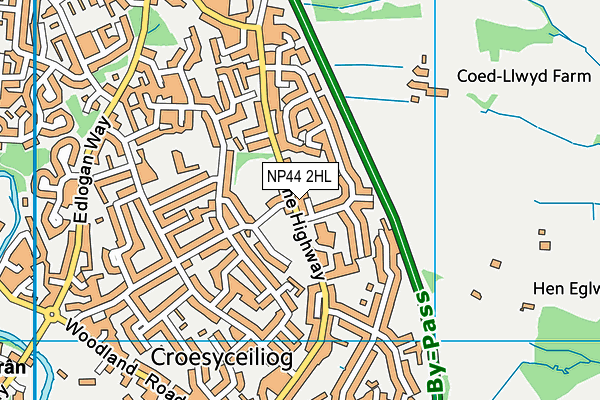 NP44 2HL map - OS VectorMap District (Ordnance Survey)