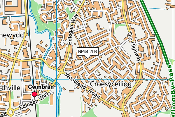 NP44 2LB map - OS VectorMap District (Ordnance Survey)