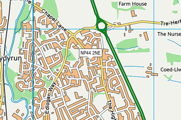NP44 2NE map - OS VectorMap District (Ordnance Survey)
