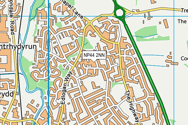 NP44 2NN map - OS VectorMap District (Ordnance Survey)