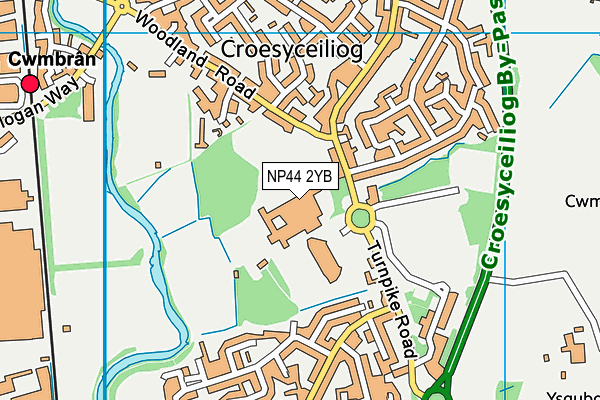 NP44 2YB map - OS VectorMap District (Ordnance Survey)