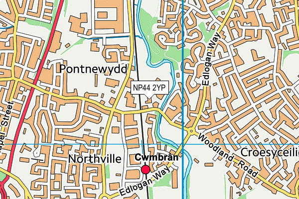 Map of WJW SELF STORAGE (CWMBRAN) LTD at district scale