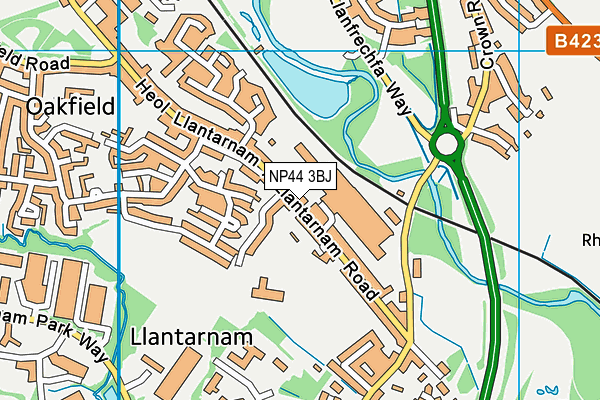 NP44 3BJ map - OS VectorMap District (Ordnance Survey)