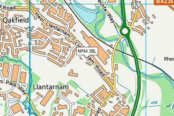 NP44 3BL map - OS VectorMap District (Ordnance Survey)