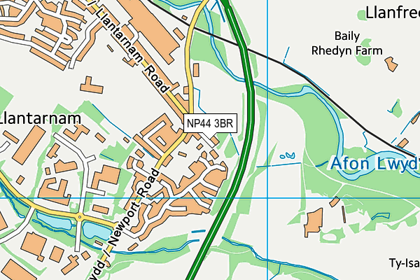 NP44 3BR map - OS VectorMap District (Ordnance Survey)