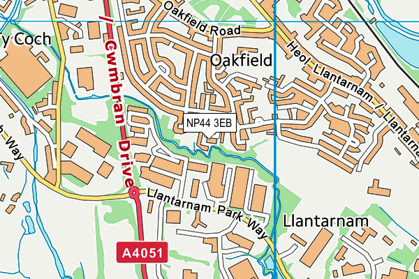 NP44 3EB map - OS VectorMap District (Ordnance Survey)