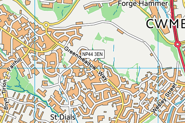 NP44 3EN map - OS VectorMap District (Ordnance Survey)