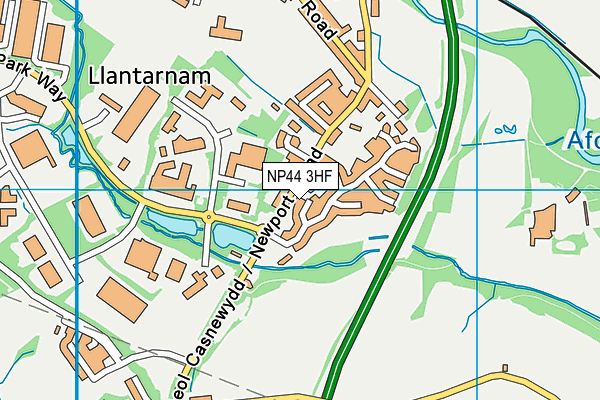 NP44 3HF map - OS VectorMap District (Ordnance Survey)