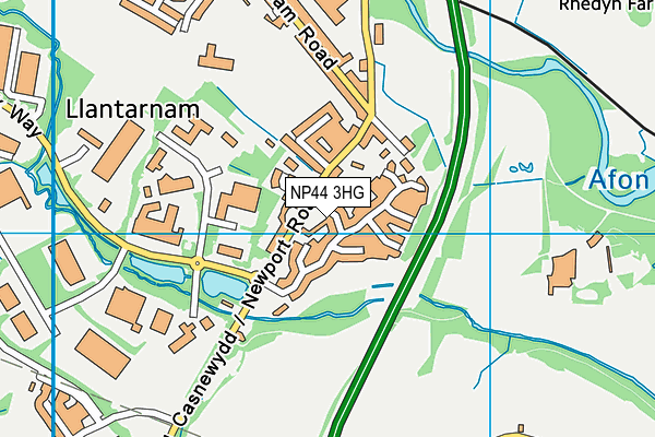 NP44 3HG map - OS VectorMap District (Ordnance Survey)