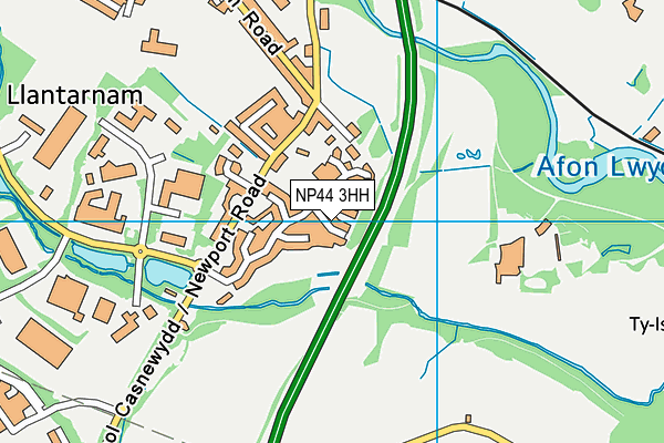 NP44 3HH map - OS VectorMap District (Ordnance Survey)