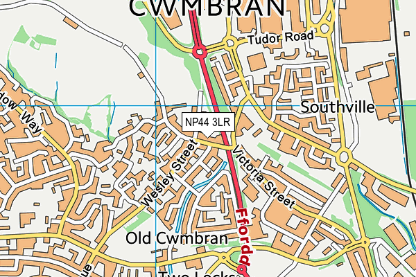 Map of RED CHILLI CWMBRAN LTD at district scale