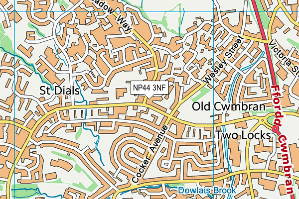 NP44 3NF map - OS VectorMap District (Ordnance Survey)