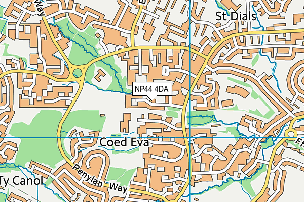 NP44 4DA map - OS VectorMap District (Ordnance Survey)