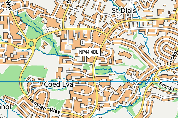 NP44 4DL map - OS VectorMap District (Ordnance Survey)