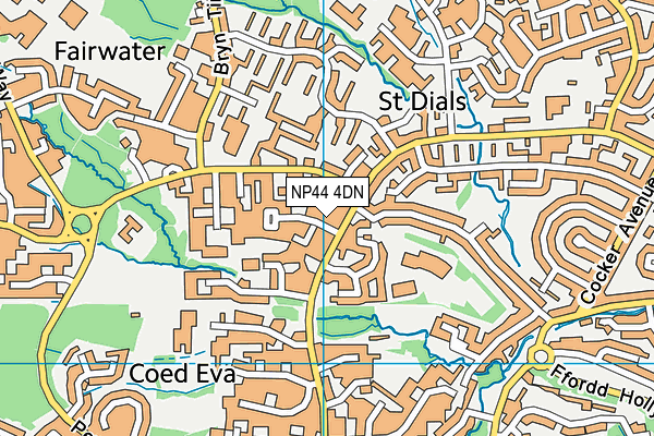 NP44 4DN map - OS VectorMap District (Ordnance Survey)