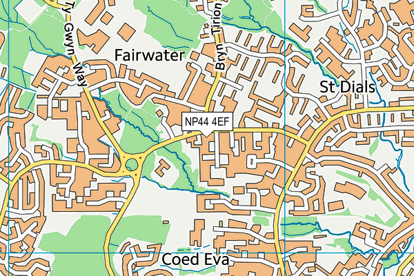 NP44 4EF map - OS VectorMap District (Ordnance Survey)
