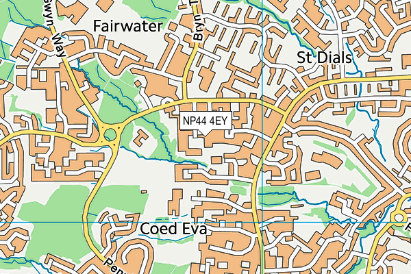 NP44 4EY map - OS VectorMap District (Ordnance Survey)