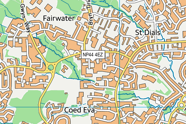 NP44 4EZ map - OS VectorMap District (Ordnance Survey)